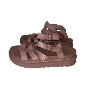 Women's Sandal Heels Size 5 Pink Y2k Chunky Platform Gladiator Spring Summer